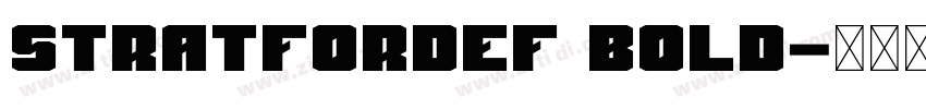StratfordEF Bold字体转换